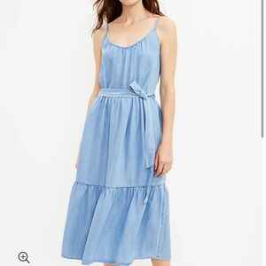 Chambray Loft Midi Dress